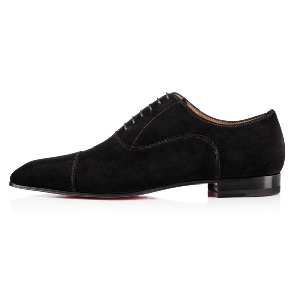 Christian Louboutin Greggo Flat Black Suede Lace Up Oxford Dress Loafer 40 7 main image 5